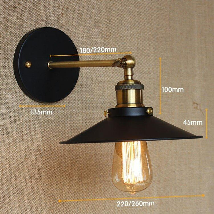 Industrial Style Metal Flathead Wall Light - DWHOME