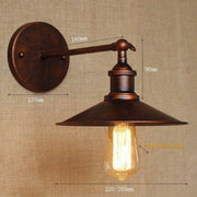 Industrial Style Metal Flathead Wall Light-DWHOME
