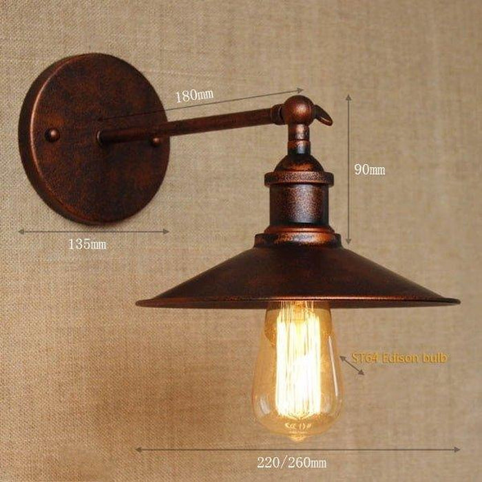 Industrial Style Metal Flathead Wall Light-DWHOME