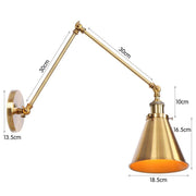 Industrial Style Swing Arm Wall Lamp-DWHOME