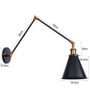 Industrial Style Swing Arm Wall Lamp-DWHOME