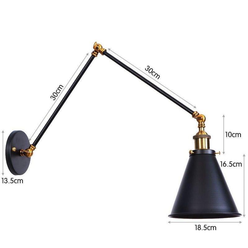 Industrial Style Swing Arm Wall Lamp-DWHOME