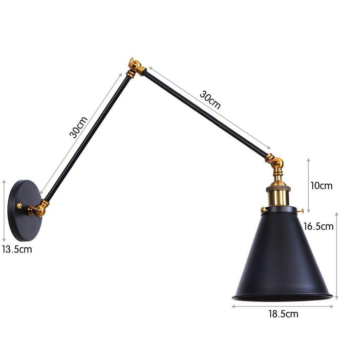 Industrial Style Swing Arm Wall Lamp - DWHOME