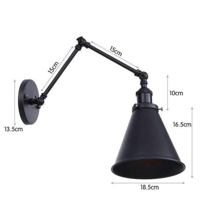 Industrial Style Swing Arm Wall Lamp - DWHOME