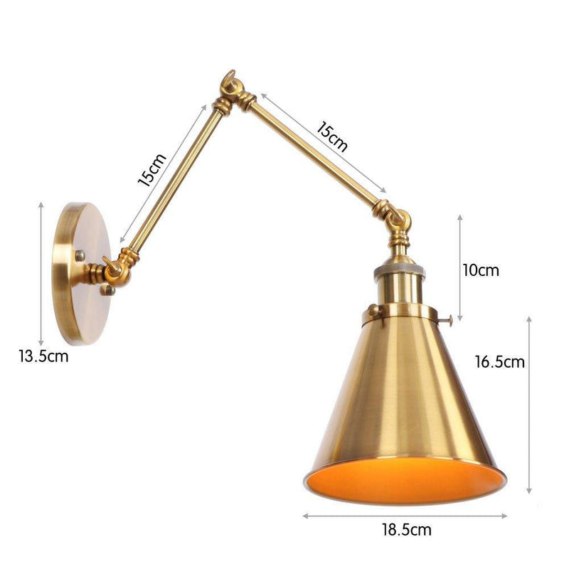 Industrial Style Swing Arm Wall Lamp-DWHOME
