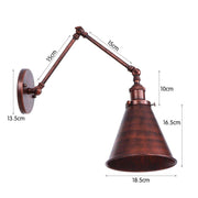 Industrial Style Swing Arm Wall Lamp-DWHOME