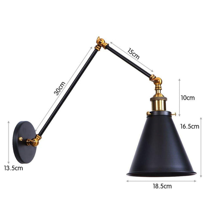 Industrial Style Swing Arm Wall Lamp - DWHOME