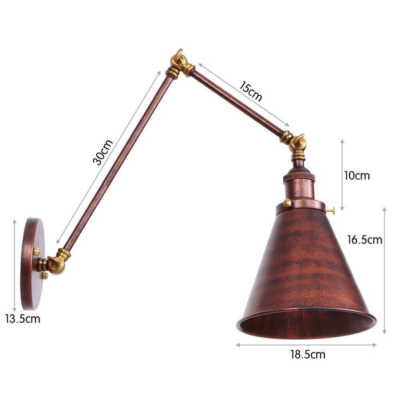 Industrial Style Swing Arm Wall Lamp-DWHOME