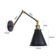 Industrial Style Swing Arm Wall Lamp-DWHOME