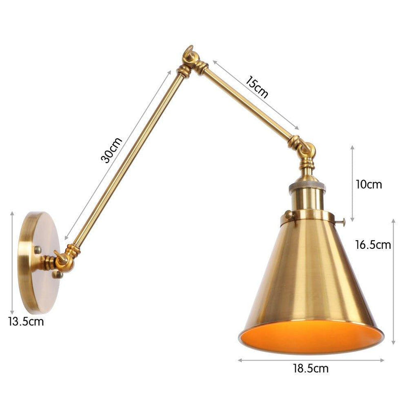 Industrial Style Swing Arm Wall Lamp-DWHOME