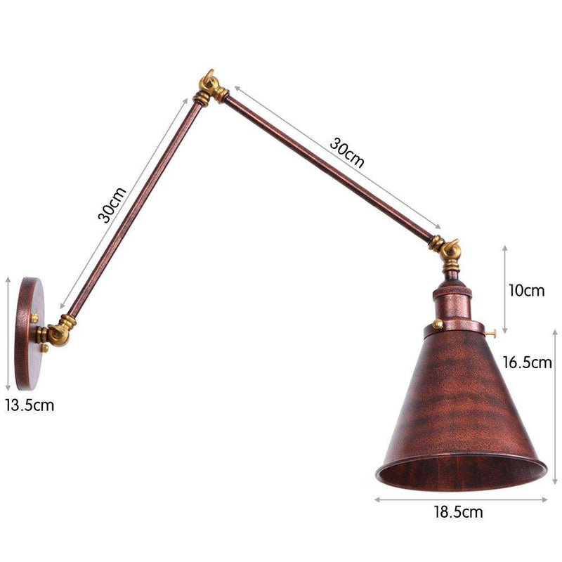 Industrial Style Swing Arm Wall Lamp-DWHOME