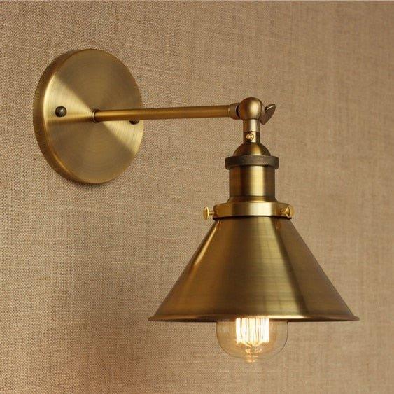 Industrial Style Vintage Brass Wall Lamp.