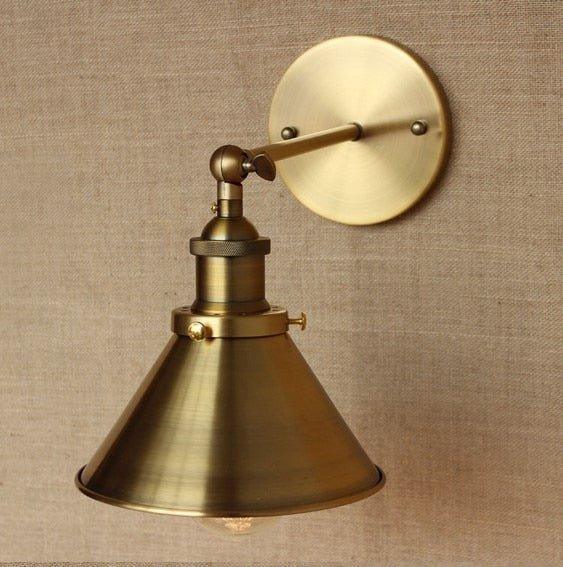 Industrial Style Vintage Brass Wall Lamp.