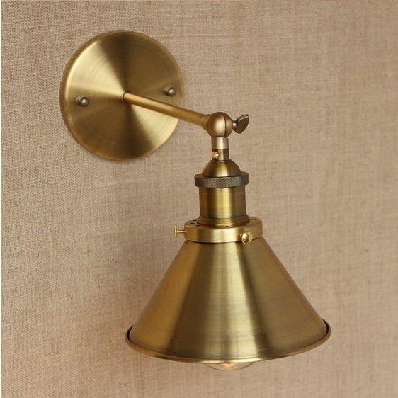 Industrial Style Vintage Brass Wall Lamp.