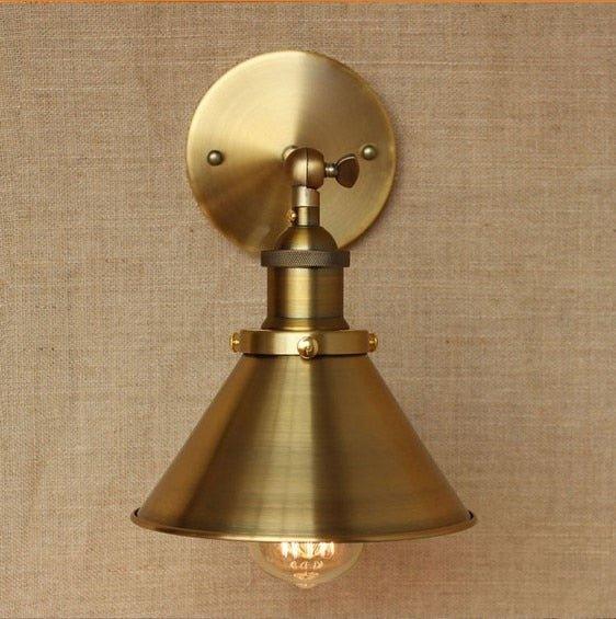 Industrial Style Vintage Brass Wall Lamp.