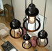 Industrial Wire Cage 6 Bulb Pendant Light.