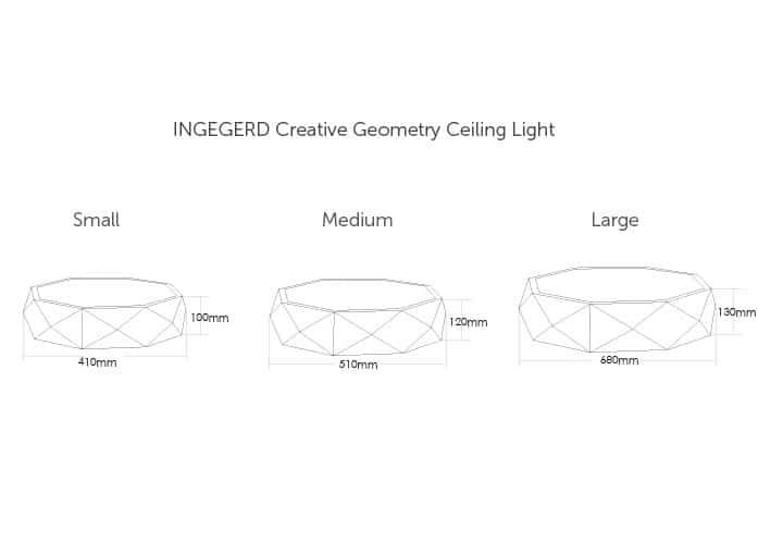 INGEGERD Creative Geometry Ceiling Light.