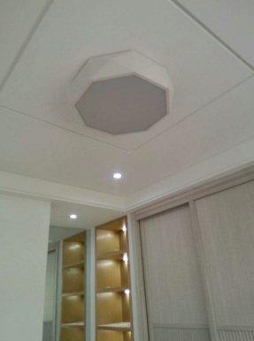 Innocenzio White Geometric Octagon Shaped Ceiling Lamp.