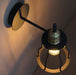 Iron Wire Cage Industrial Brass Fitting Wall Light.