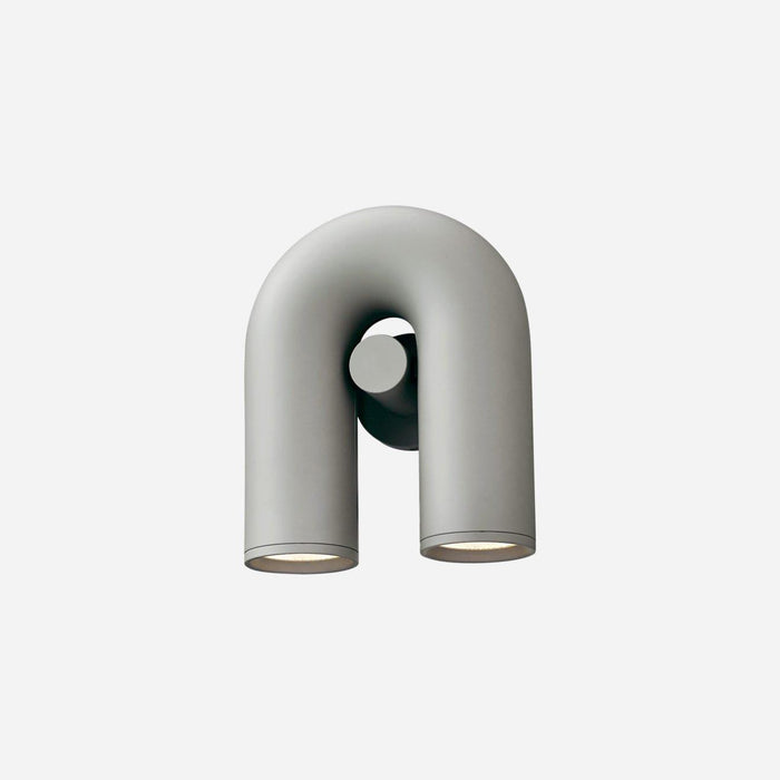 Isaksson Modern Inverted U-Loop Pipe Wall Lamp.