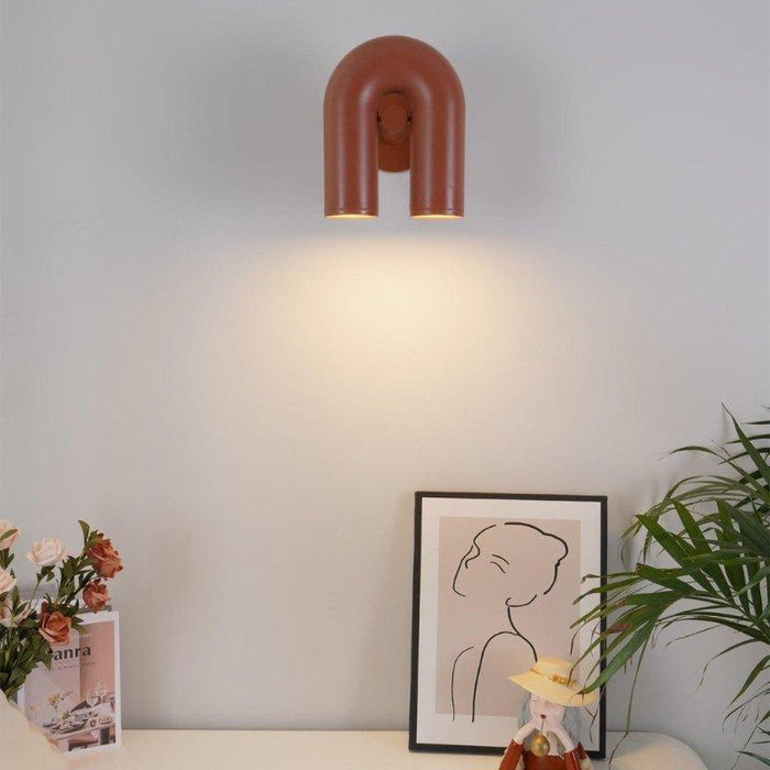 Isaksson Modern Inverted U-Loop Pipe Wall Lamp.