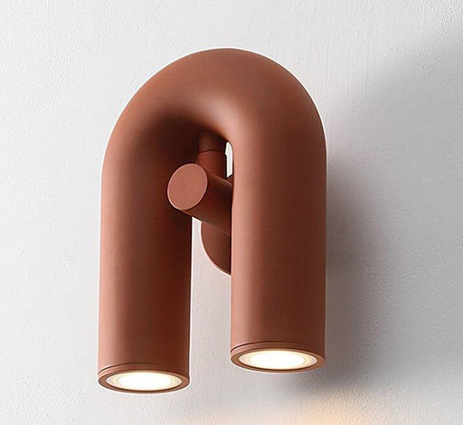 Isaksson Modern Inverted U-Loop Pipe Wall Lamp.