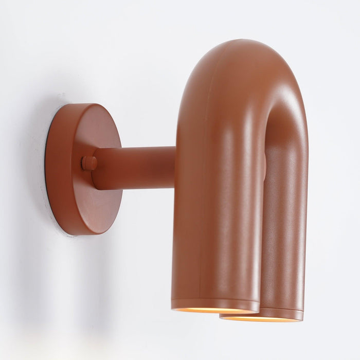 Isaksson Modern Inverted U-Loop Pipe Wall Lamp.