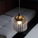 Jaipur Fluted Dome Glass With Brass Fitting Art Deco Pendant Light-DWHOME