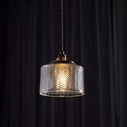Jaipur Fluted Dome Glass With Brass Fitting Art Deco Pendant Light-DWHOME