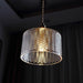 Jaipur Fluted Dome Glass With Brass Fitting Art Deco Pendant Light-DWHOME