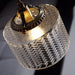 Jaipur Fluted Dome Glass With Brass Fitting Art Deco Pendant Light-DWHOME