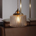 Jaipur Fluted Dome Glass With Brass Fitting Art Deco Pendant Light-DWHOME