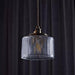 Jaipur Fluted Dome Glass With Brass Fitting Art Deco Pendant Light-DWHOME
