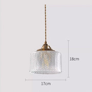 Jaipur Fluted Dome Glass With Brass Fitting Art Deco Pendant Light-DWHOME