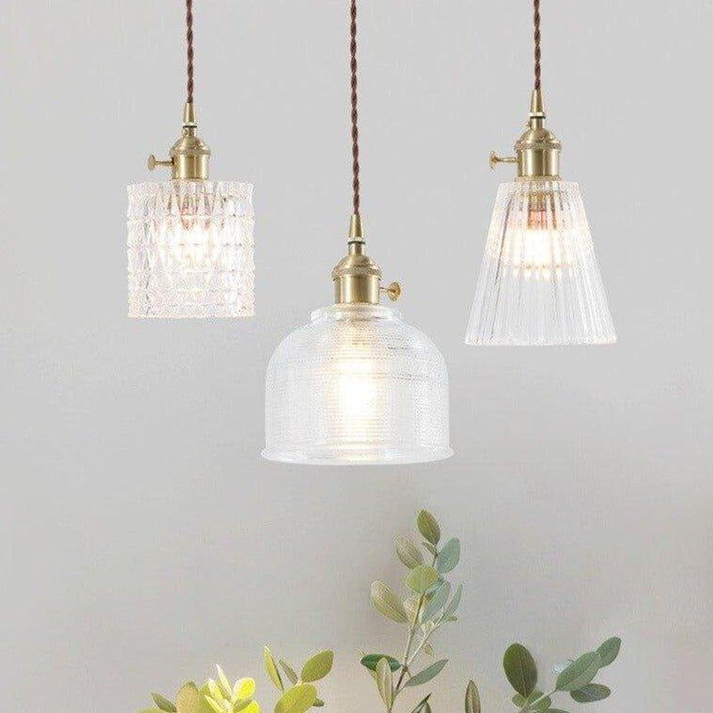Japanese Style Glass Pendant Light-DWHOME