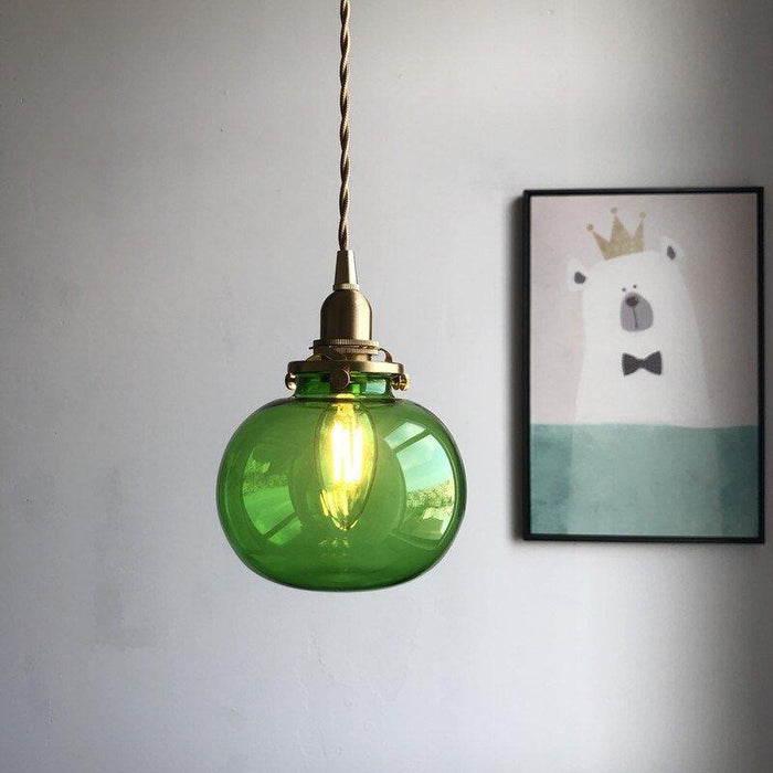 Japanese Style Vintage Copper Pendant Light.