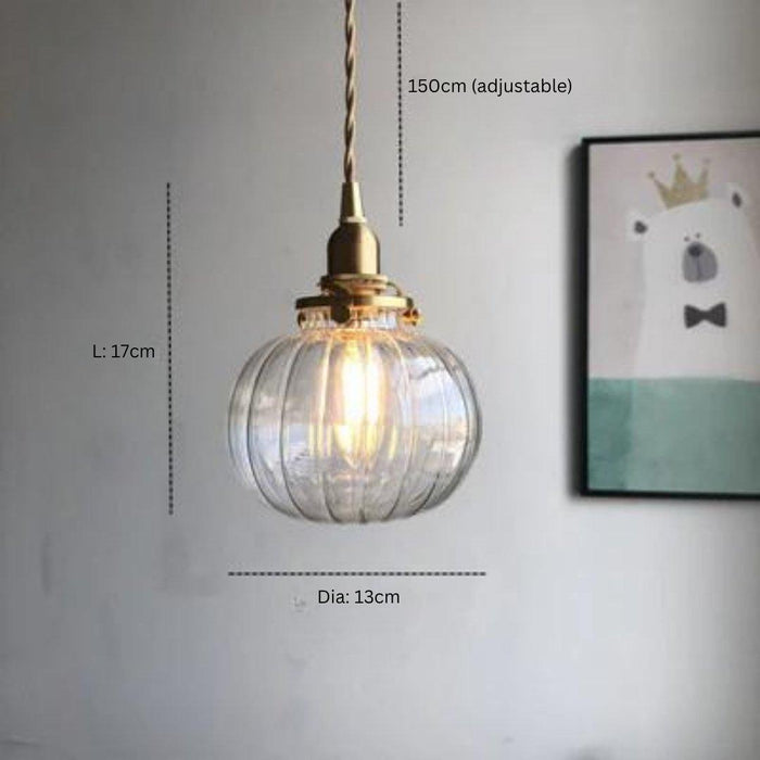 Japanese Style Vintage Copper Pendant Light.