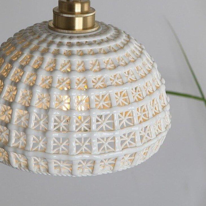 Japanese Style Woven Pendant Light.