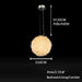 Clear Geode Quartz Crystal Ball Modern Pendant Light-DWHOME