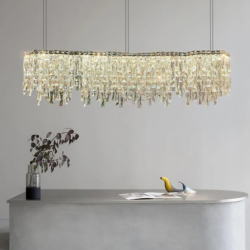 Bacci Crystal Modern Dining Room Light Fixture 47"-DWHOME