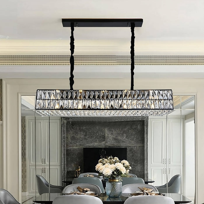 Bacci Kitchen Island Modern Crystal Chandelier.