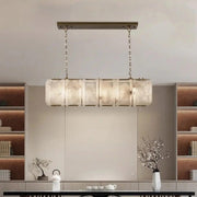 40" Natural Marble Rectangular Chandelier-DWHOME