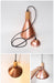 Kopar Minimalist Copper Brass Coloured Shade And Wooden Pendant Light.