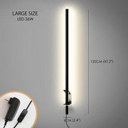 Sasaki Minimalist Line LED Wall Light With Wall Plug-DWHOME