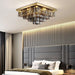 Gio Smoke Grey Crystal Ceiling Chandelier.