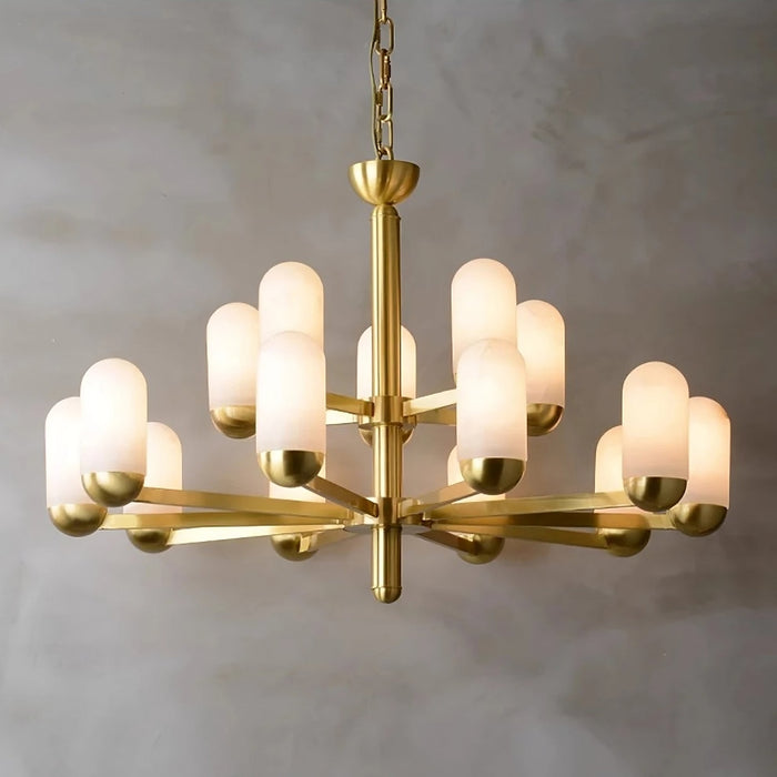 Moonshade Natural Marble Multi Light Chandelier.