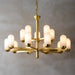 Moonshade Natural Marble Multi Light Chandelier.