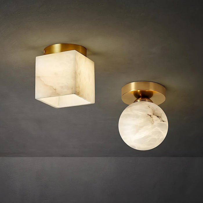 Natural Marble Hallway Ceiling Light Fixture-DWHOME