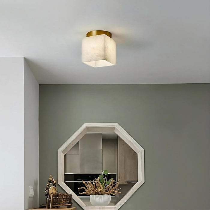 Natural Marble Hallway Ceiling Light Fixture-DWHOME