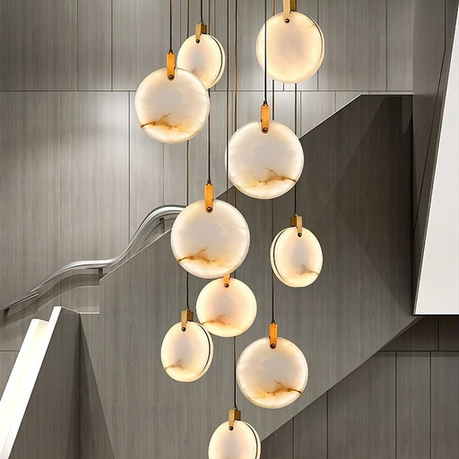 Moonshade Natural Marble Pendant Light Fixture.